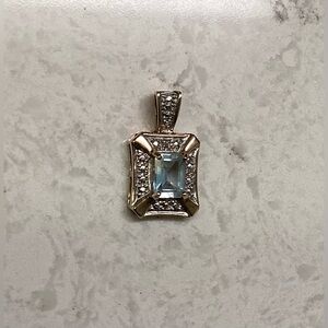 Sterling Silver Blue Topaz Pendant